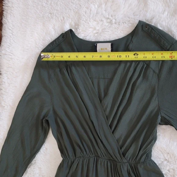 MAEVE Elegant Green Women's Dress - Picture 11 of 17